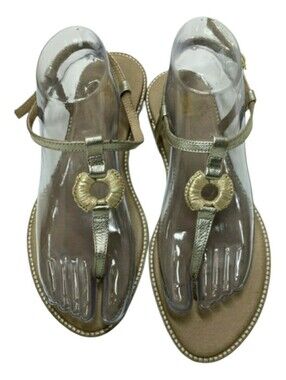 Bruno Magli Jenna‎ T Strap Flat Sandal Size EU 38.5